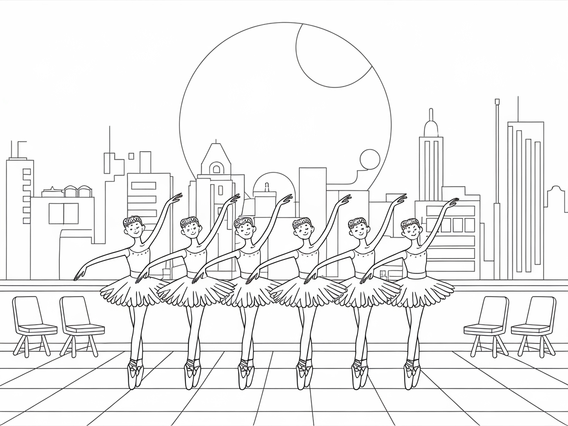 Urban Rooftop Ballet Performance