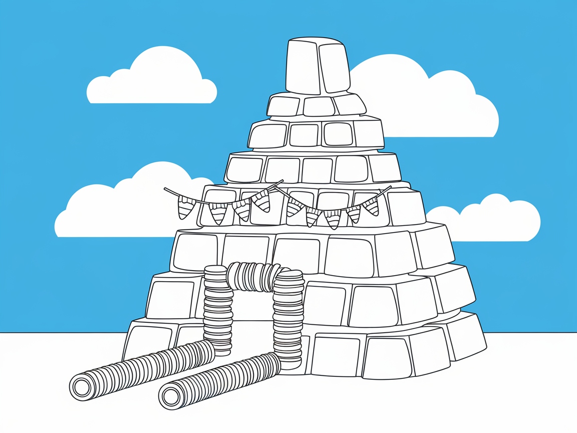 Ice Cream Cone Pyramid with Sweet Details