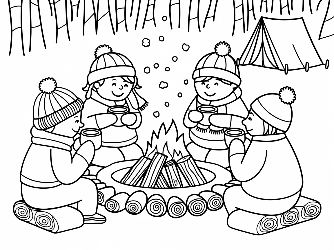 Warm Gatherings Around the Winter Campfire