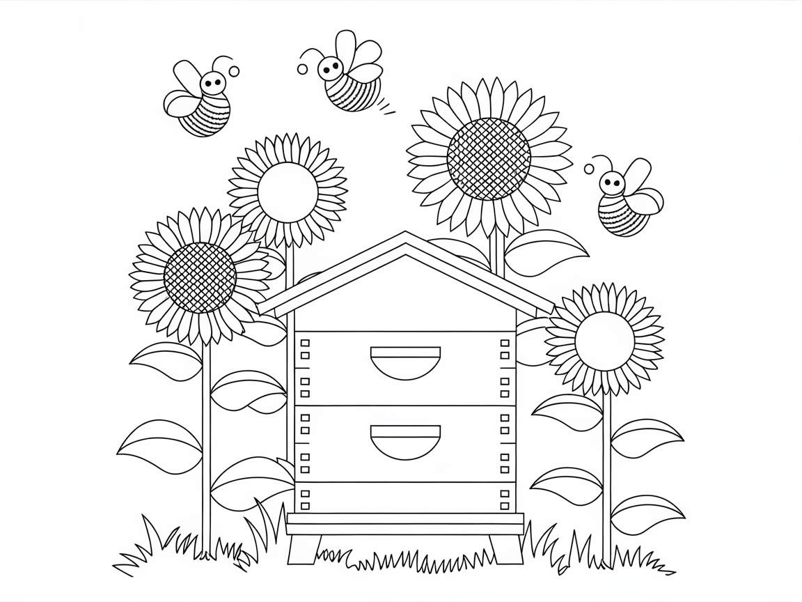Buzzing Sunflower Haven