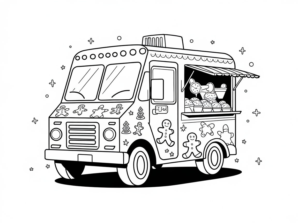 Sweet Treats on a Holiday Cookie Truck
