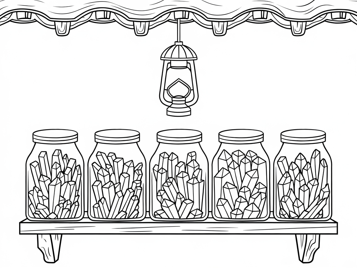 Color These Mesmerizing Crystal Jars