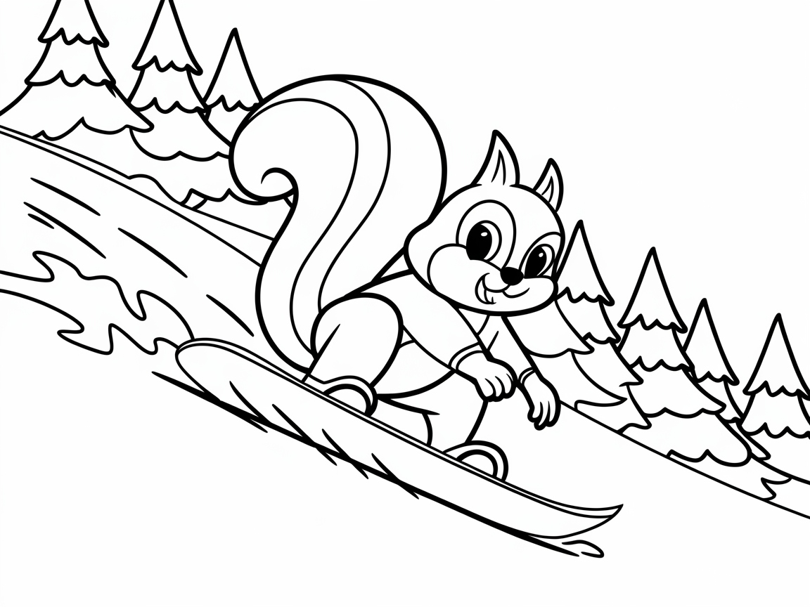Snowboarding Squirrel