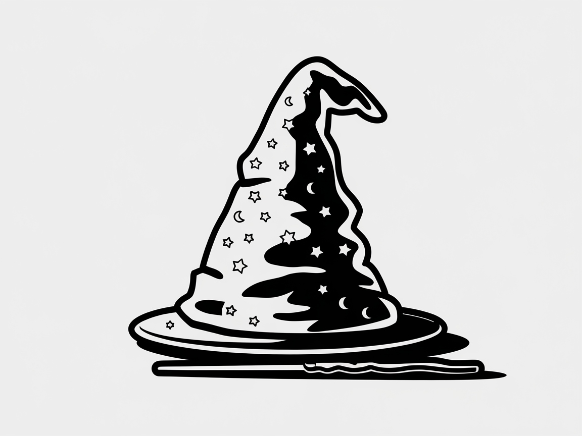 Conjure Up Fun with This Wizard Hat Coloring Page