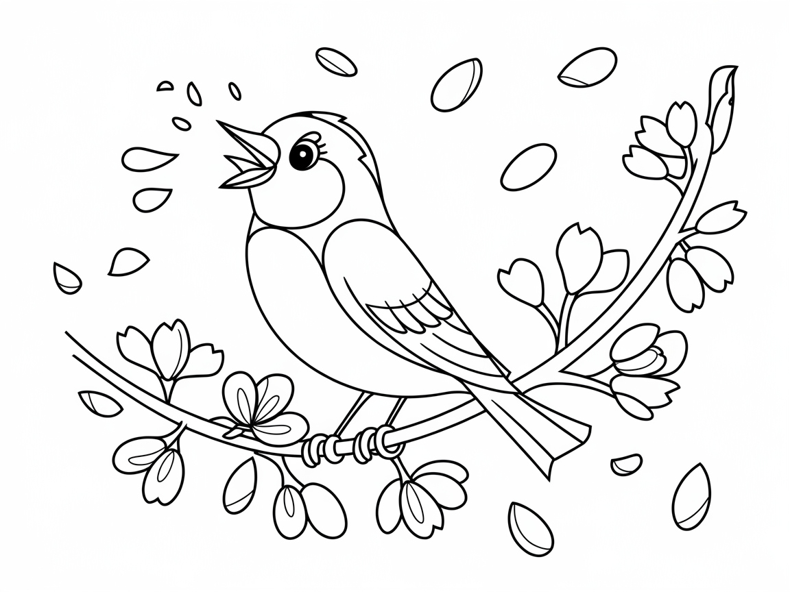 Sing Along with This Cheerful Bird Scene