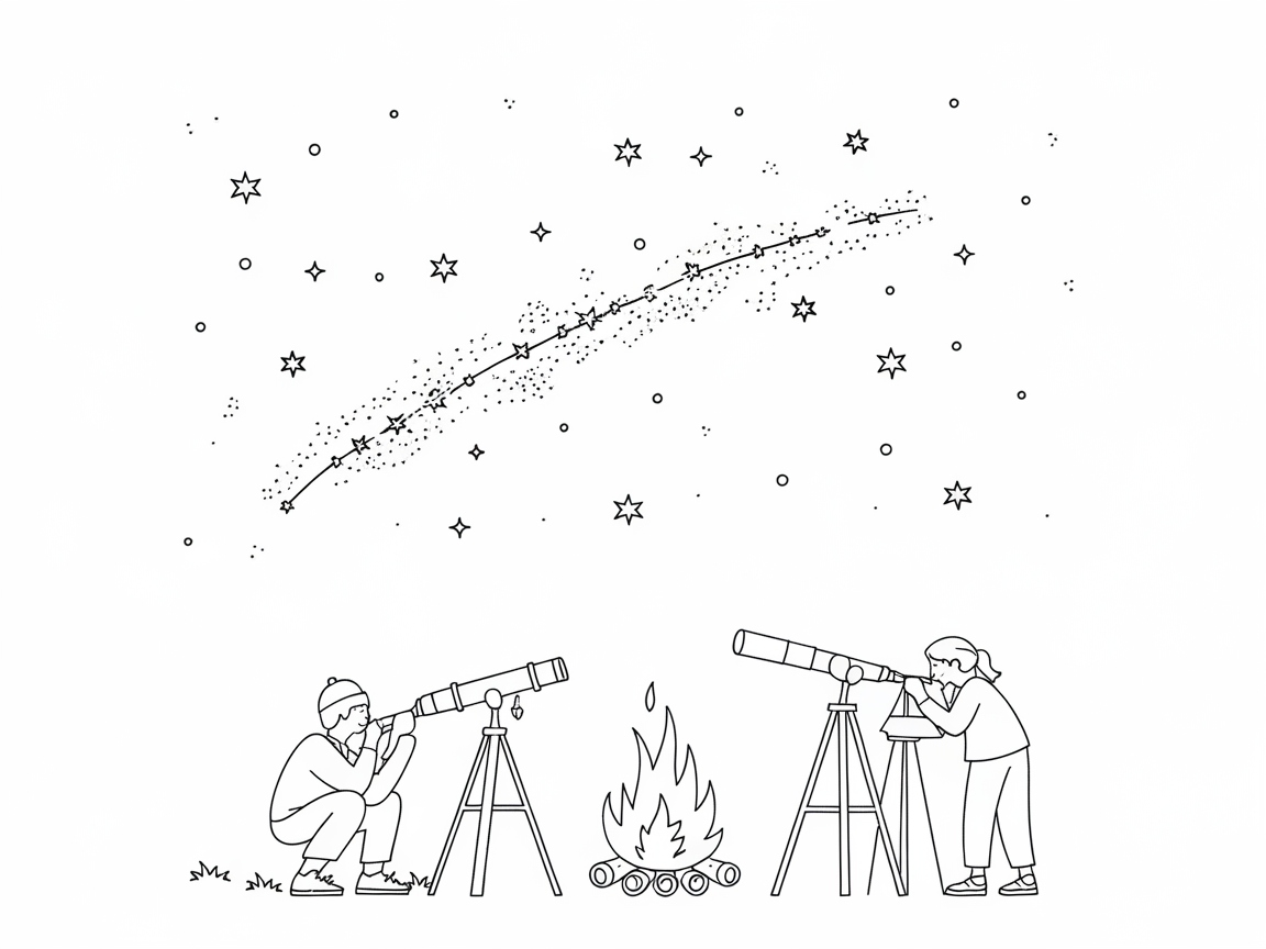 Stargazers Unite by the Campfire