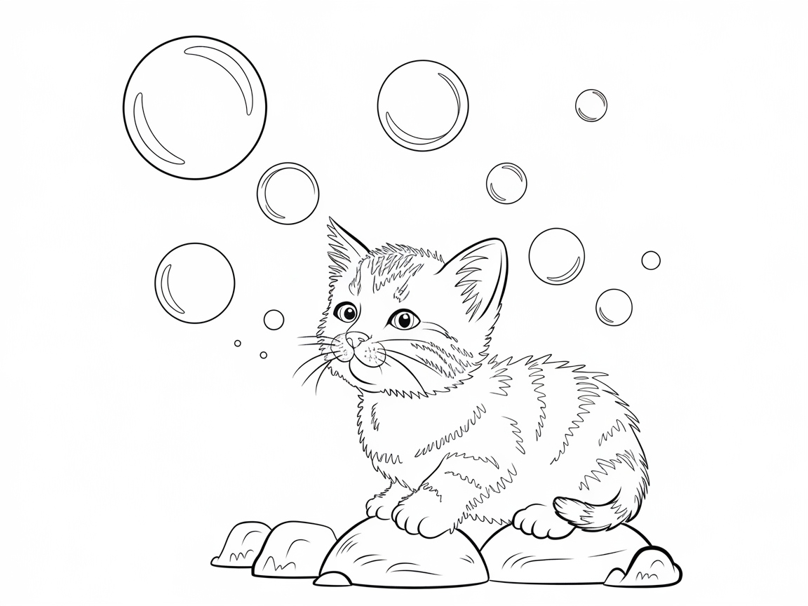 Blow Bubbles with This Curious Kitten Adventure