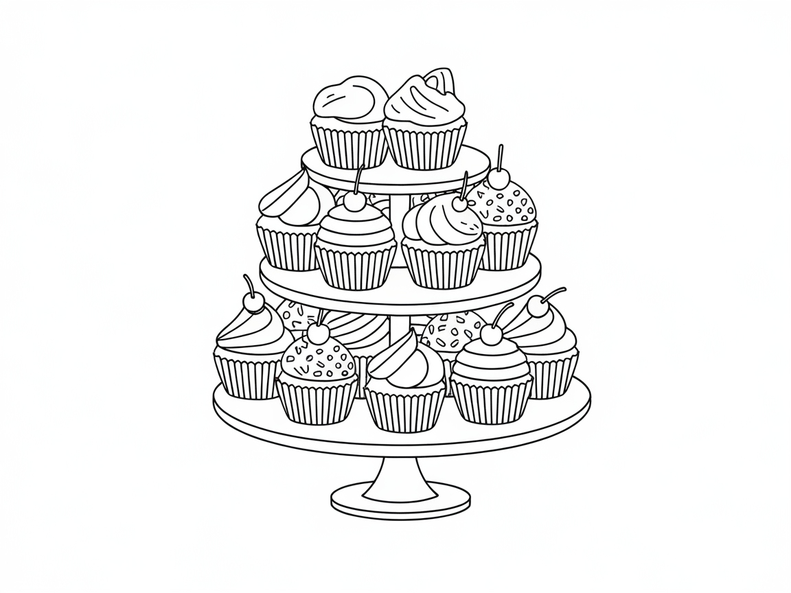 Dive into Delight with This Cupcake Tower