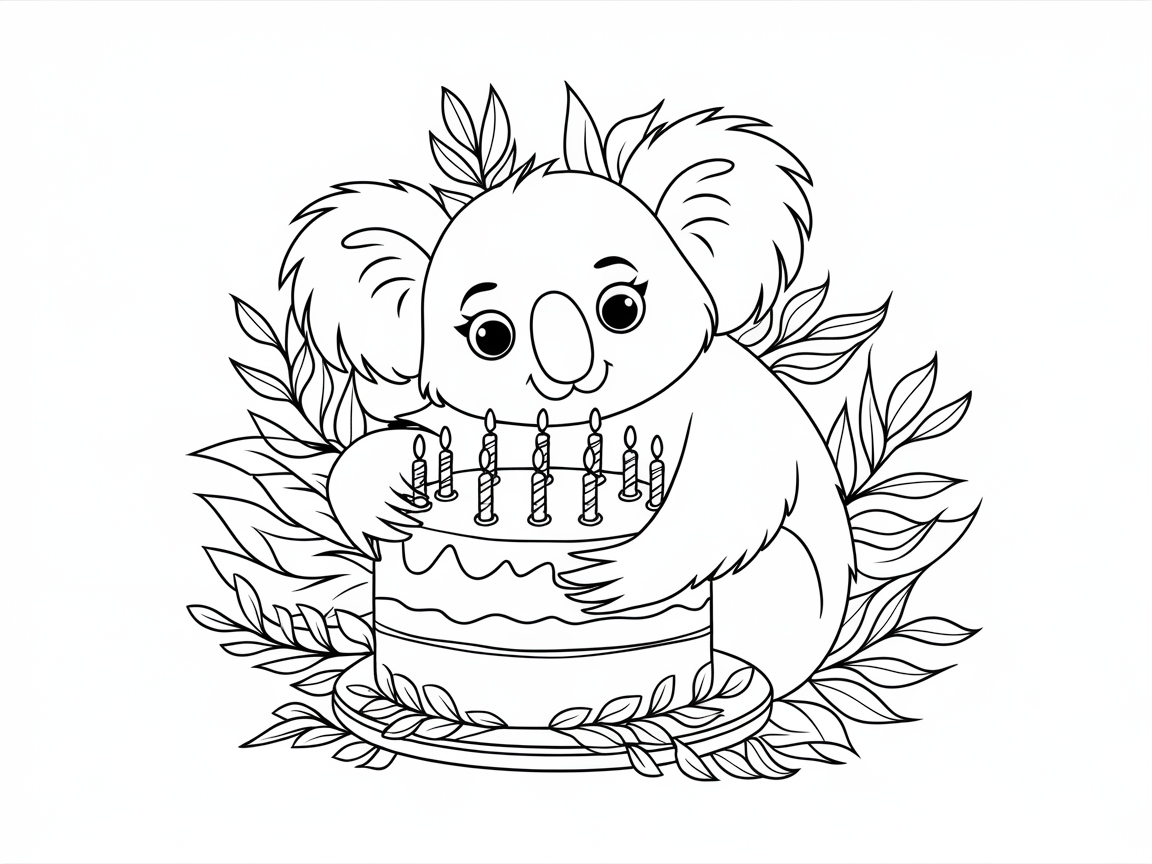 Celebrate With This Adorable Koala Birthday Scene