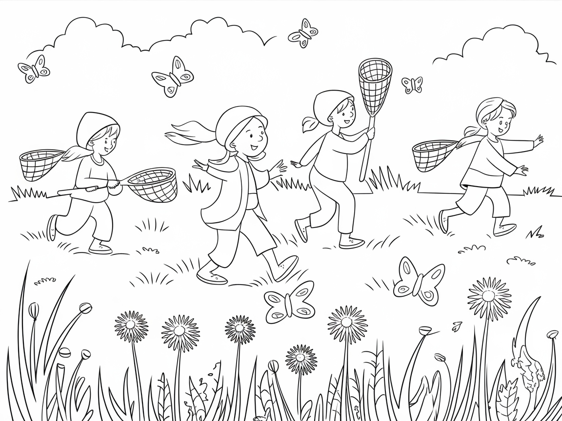 Chasing Butterflies on a Sunny Day
