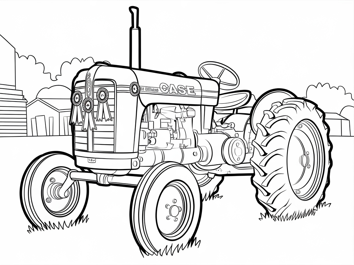 Award-Winning Case Tractor Coloring Fun