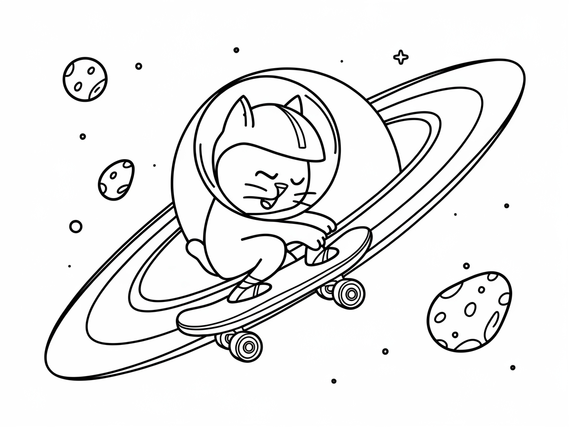 Rocket Around the Rings with a Skater Cat