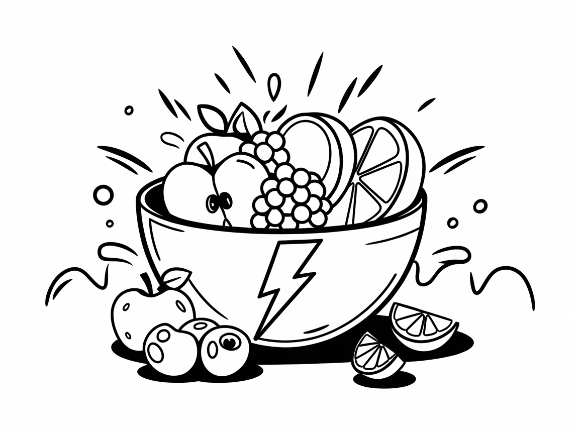Energizing Fruit Bowl with a Zesty Spark