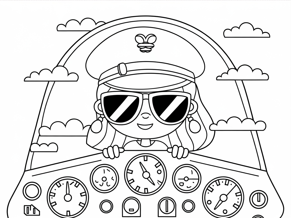 Soar High with This Pilot Adventure Coloring Page