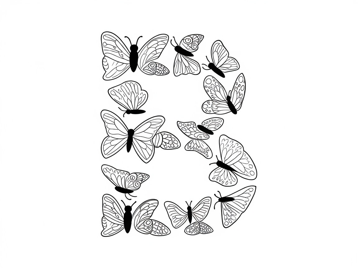 Butterfly Swirl: A Delightful Alphabet Design