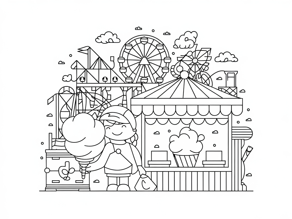 Color a Carnival Adventure with This Fun Fair Scene