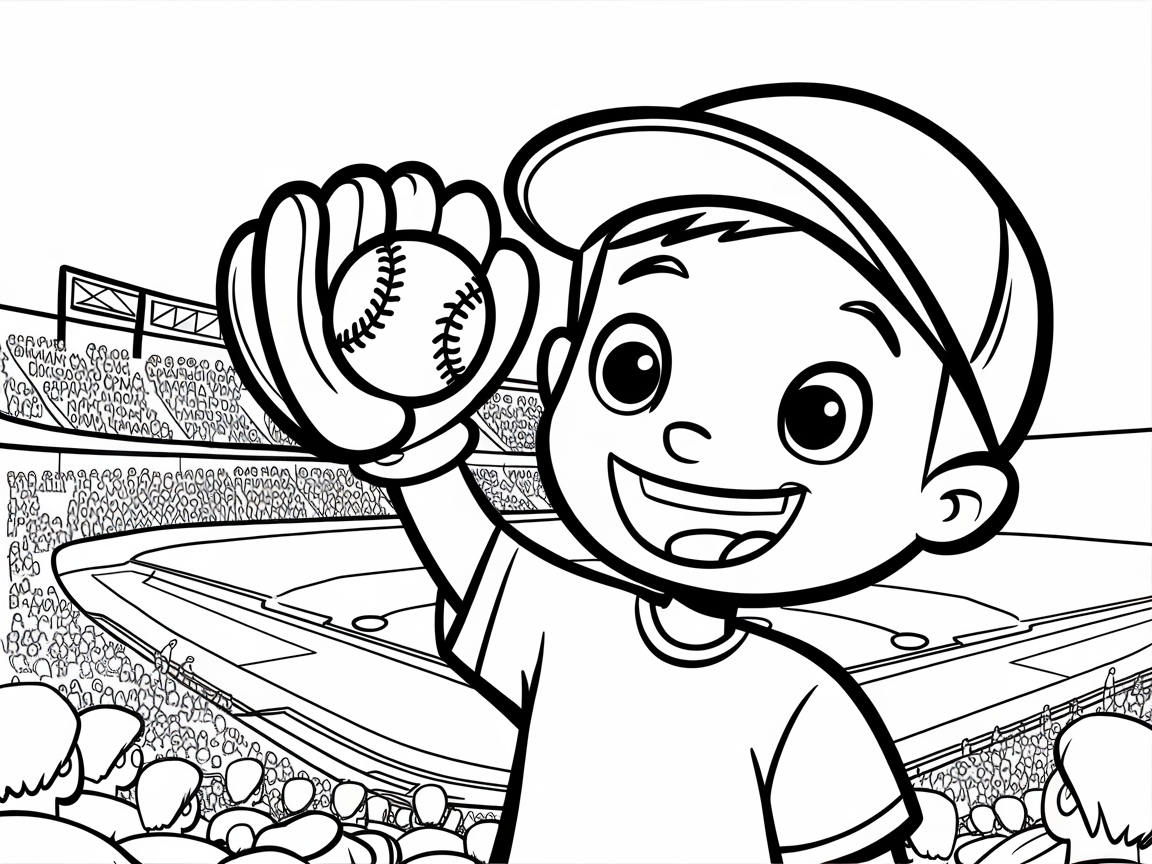 Catch the Fun with This Baseball Fan Scene