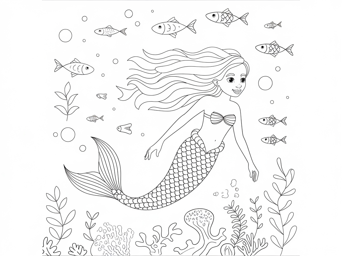 Dive Into Adventure with This Charming Mermaid Scene