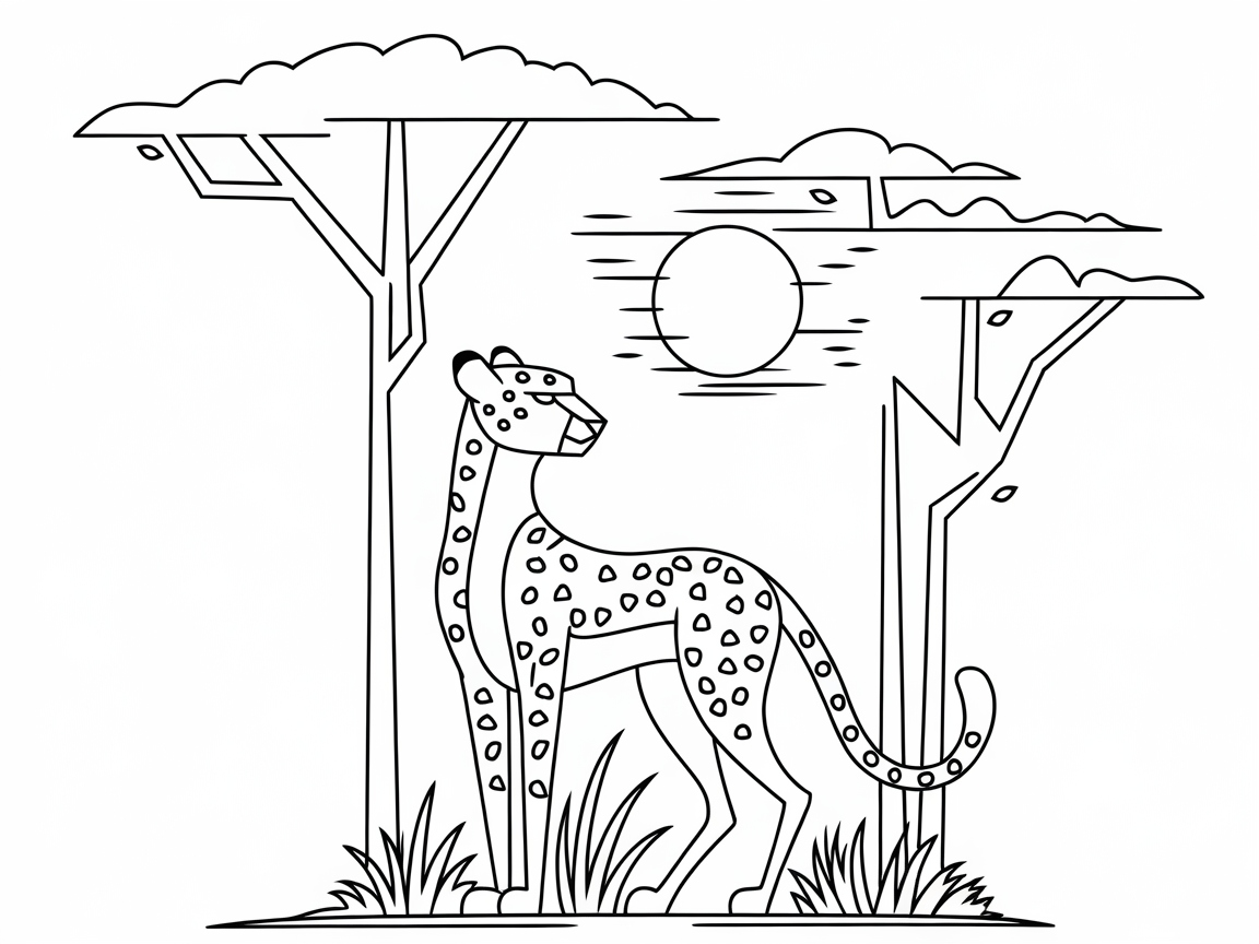 Bask in the Sunset With This Cheetah Silhouette