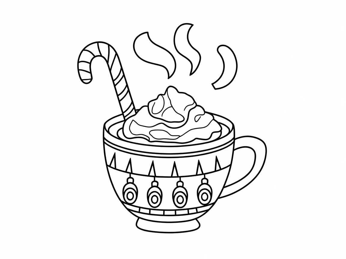 Cozy Hot Cocoa with a Candy Cane Stirrer
