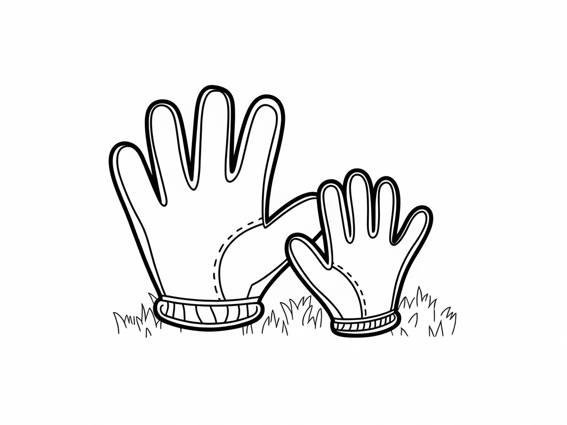 Color These Playful Glove Pair in the Grass