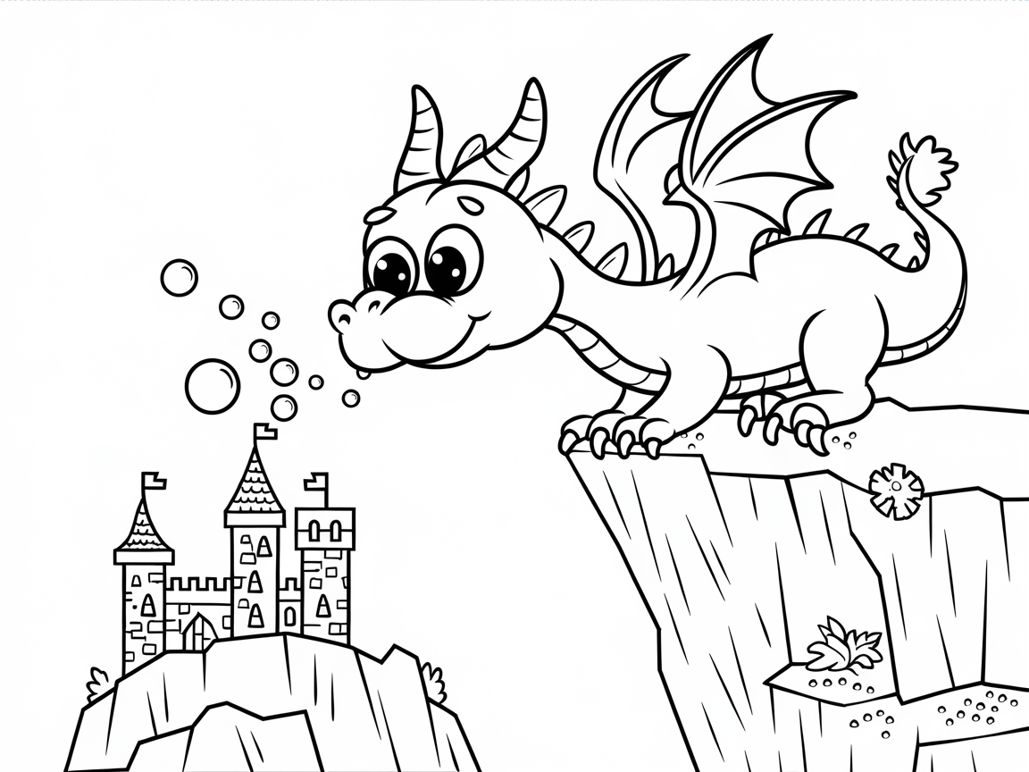 Friendly Dragon Castle Bubble Play