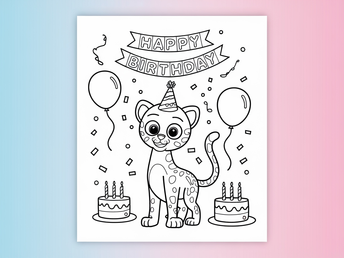 Birthday Bash with a Cheerful Cheetah