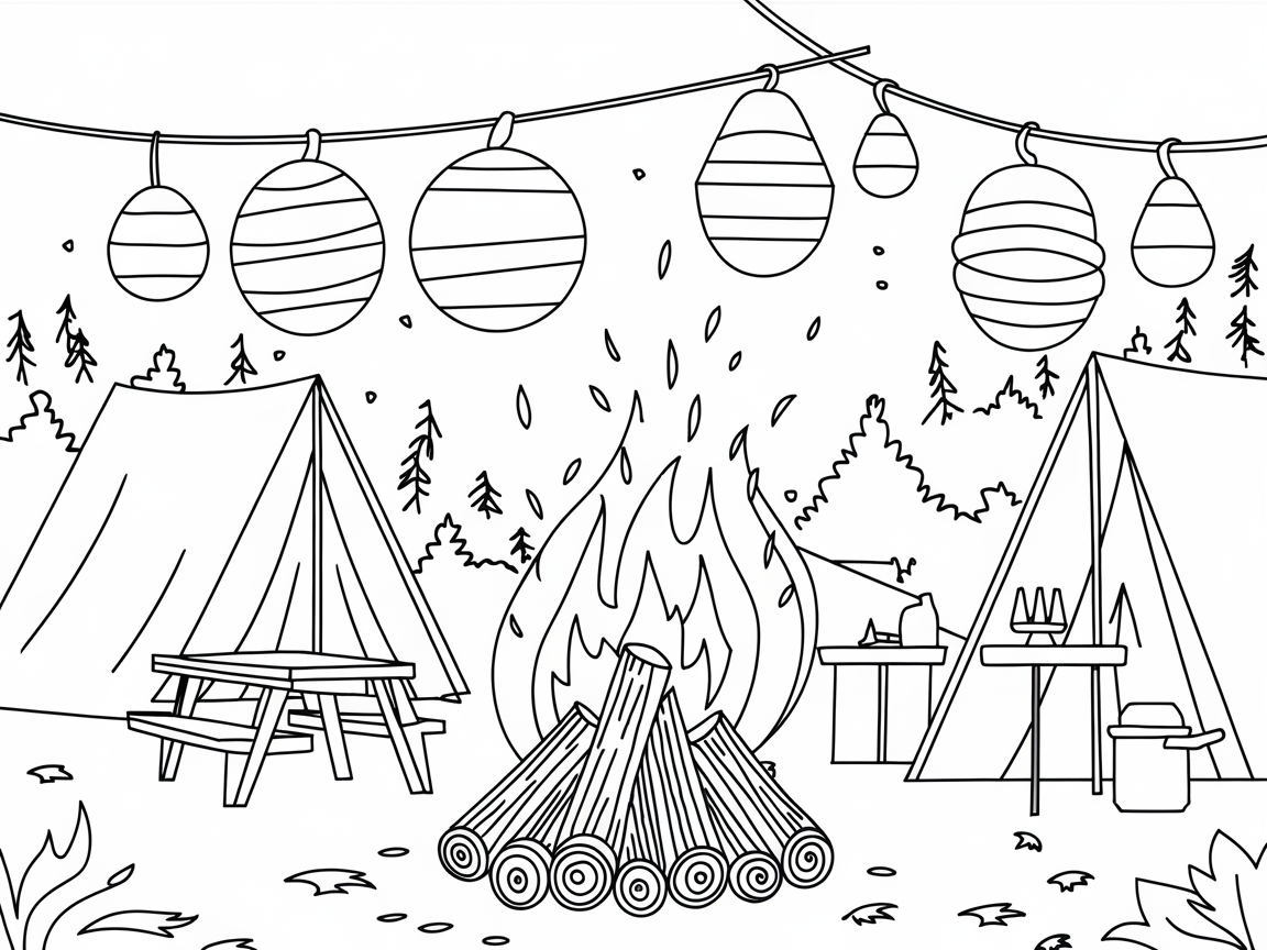 Campfire Under the Lantern Lights