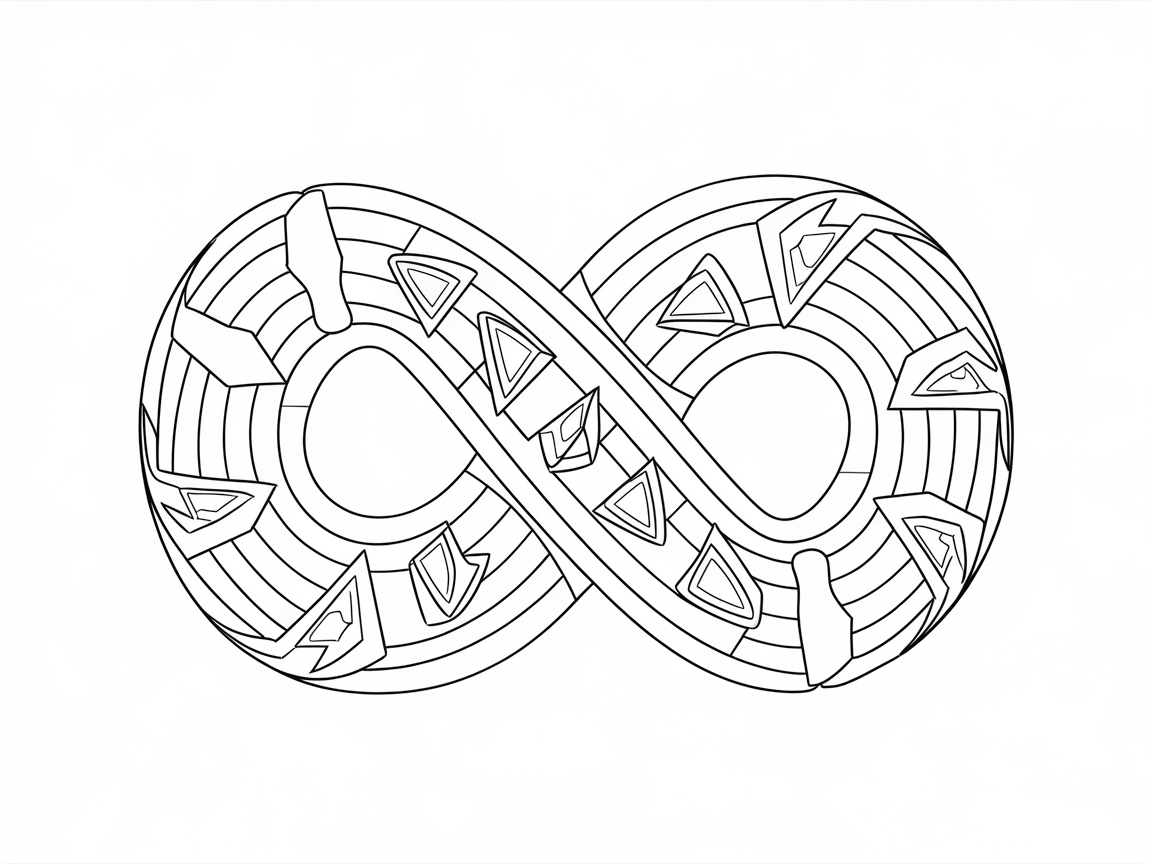 Immerse Yourself in This Abstract Basketball Infinity Loop