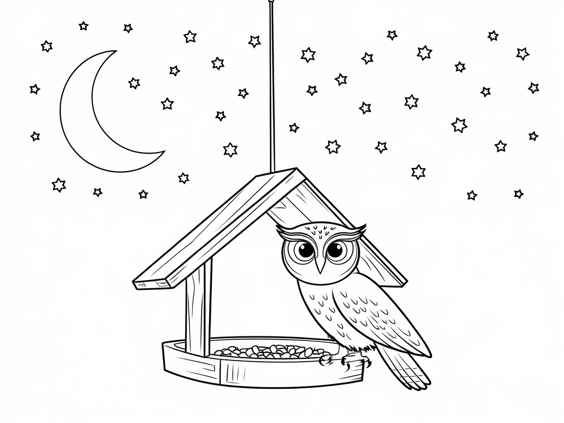 Owl at the Midnight Feeder