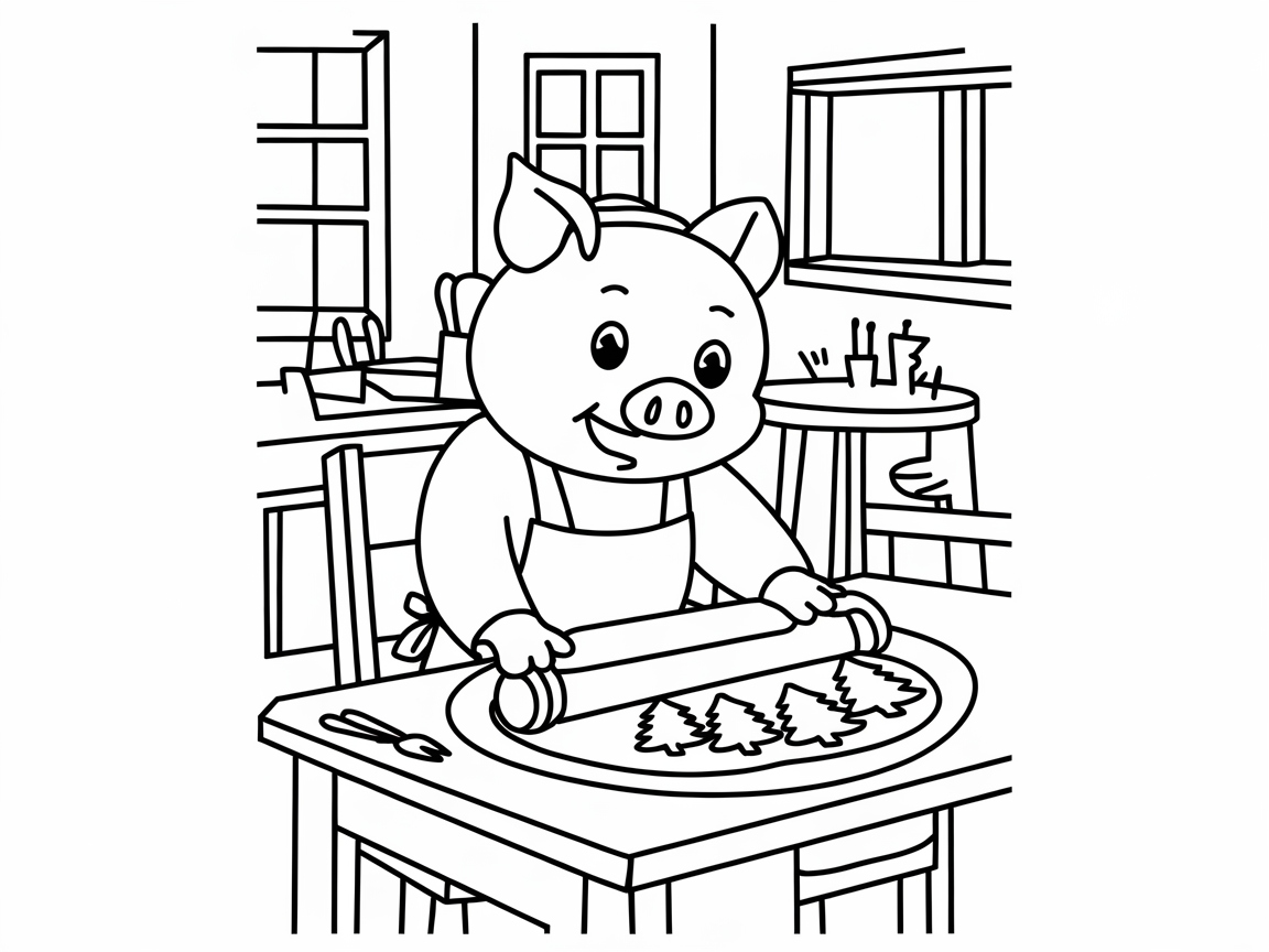 Bake Up Some Fun with This Pig and Cookie Scene