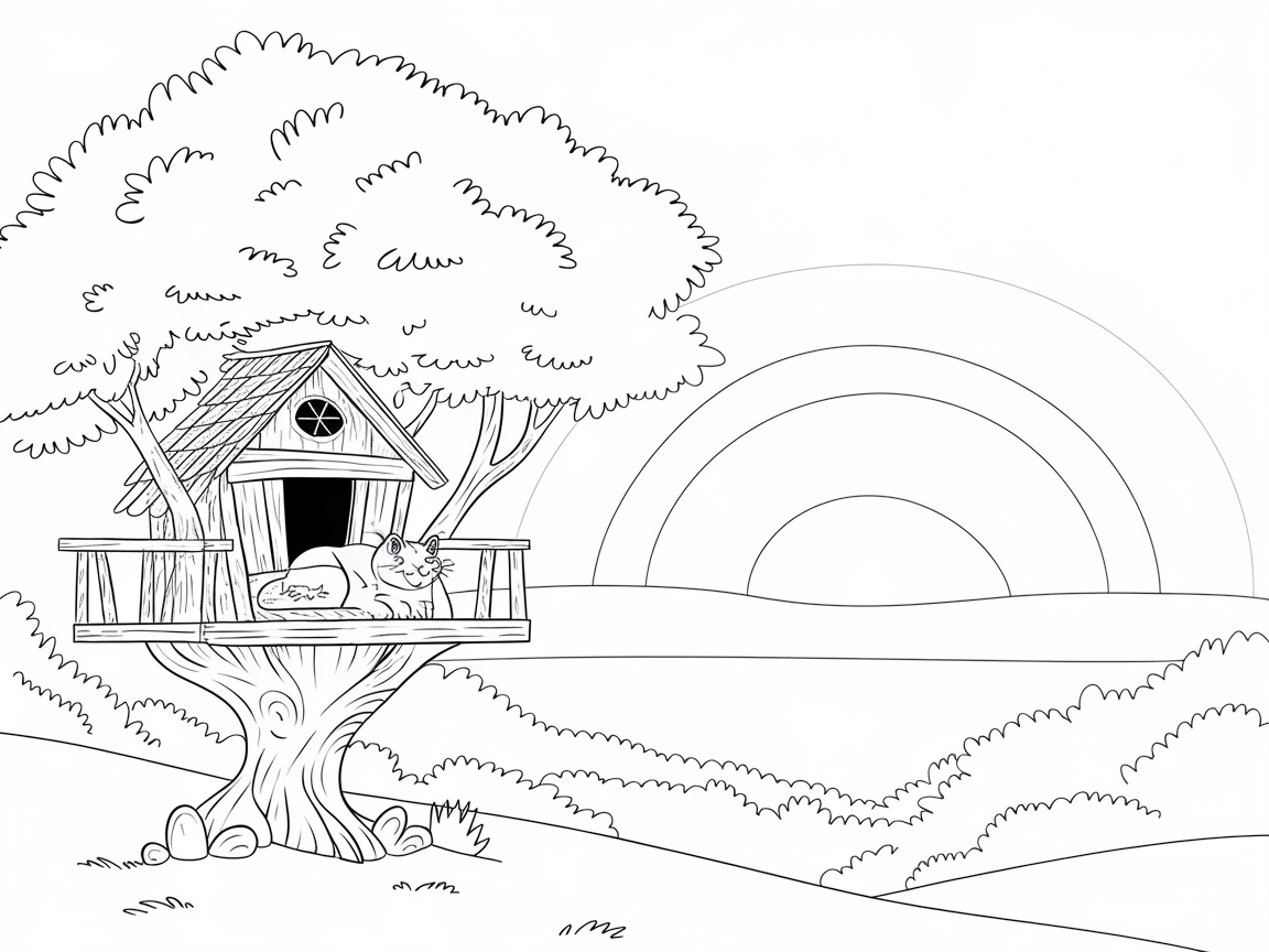 Relax in the Trees with This Cozy Cat Treehouse