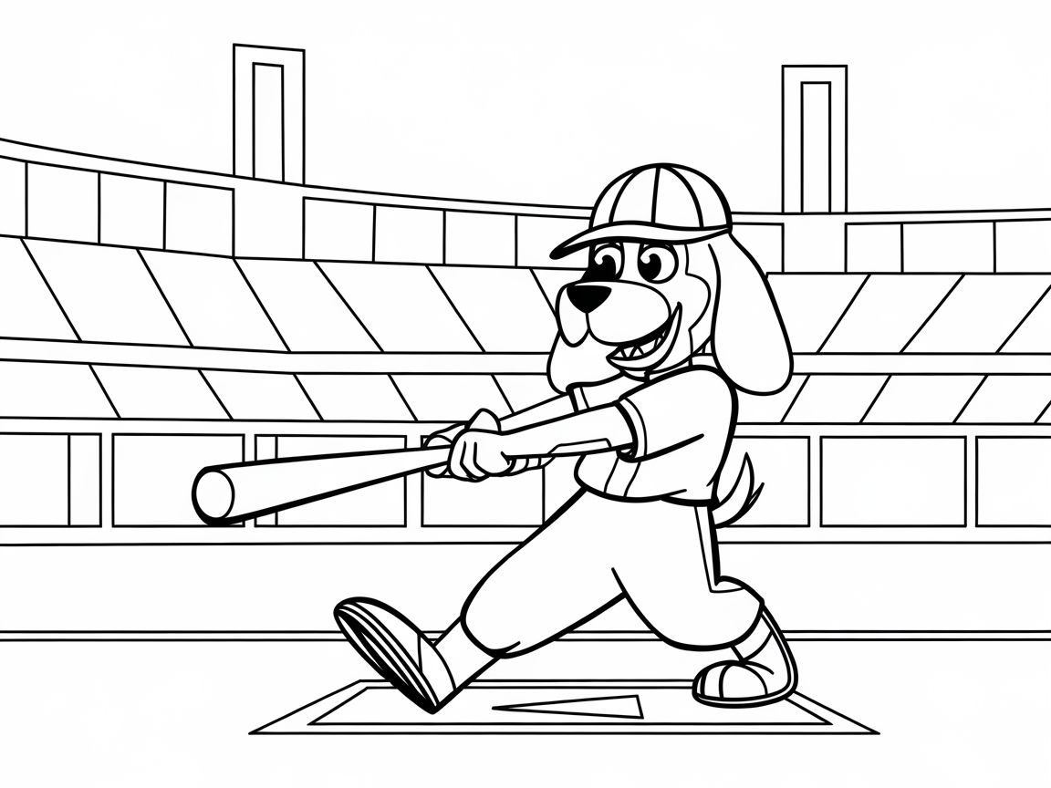 Basset Hound Hits a Home Run