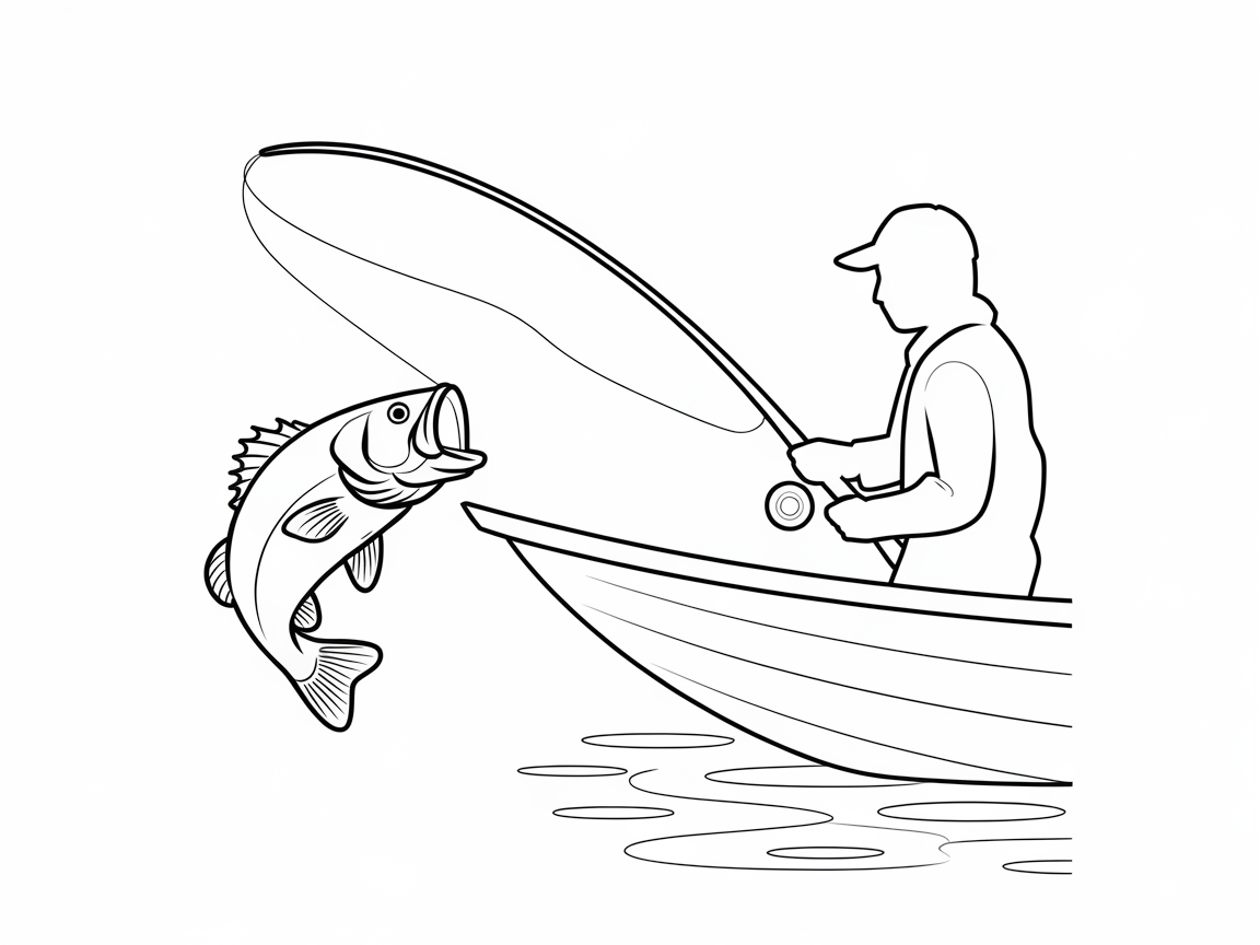 Thrilling Catch: Angler and Bass Showdown