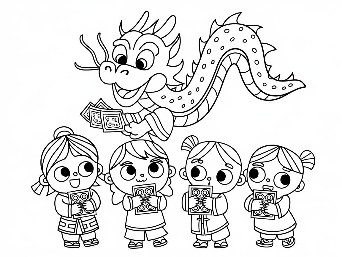 Join This Playful Dragon and Kids Celebration