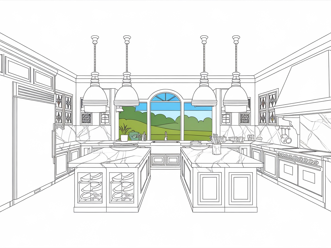 Bring Elegance to This Mansion Kitchen Scene