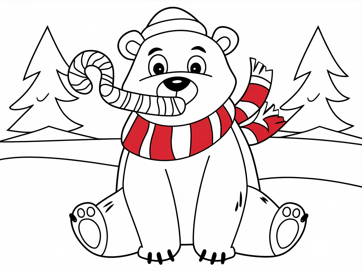 Polar Bear Fun with a Candy Cane Twist