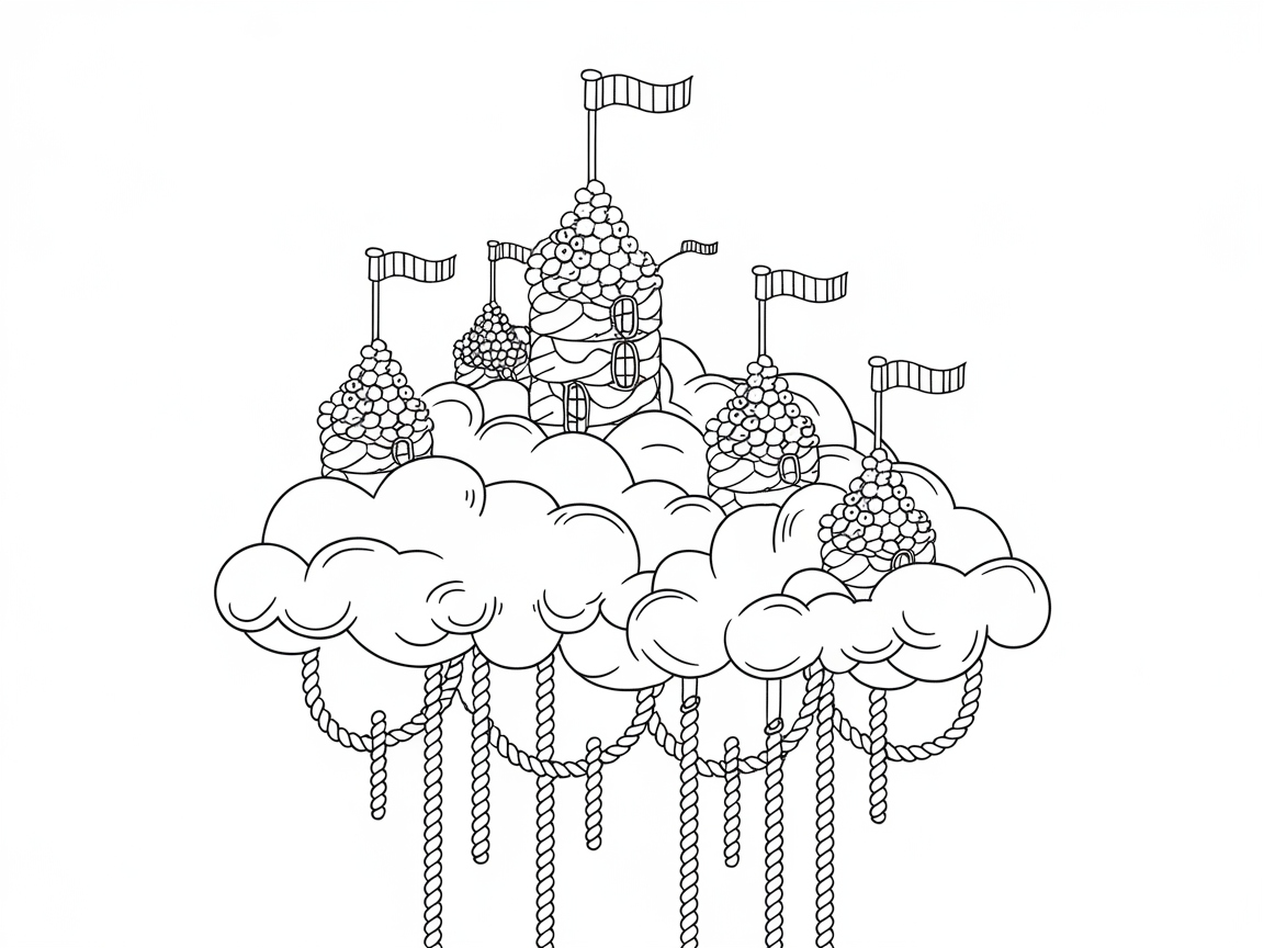 Floating Candy Castle in the Clouds