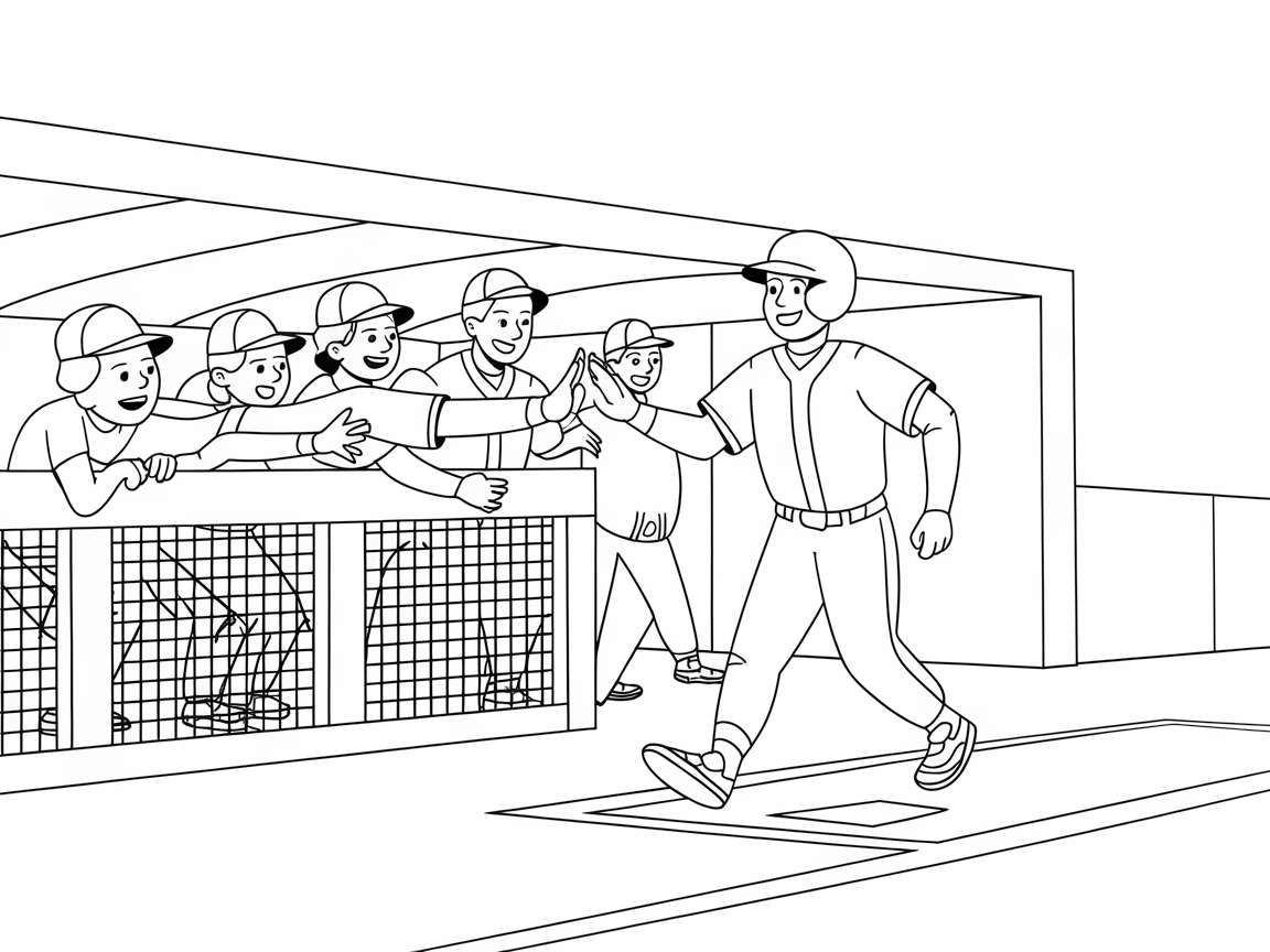 High-Five Fun: Celebrate the Win with This Team Spirit Page