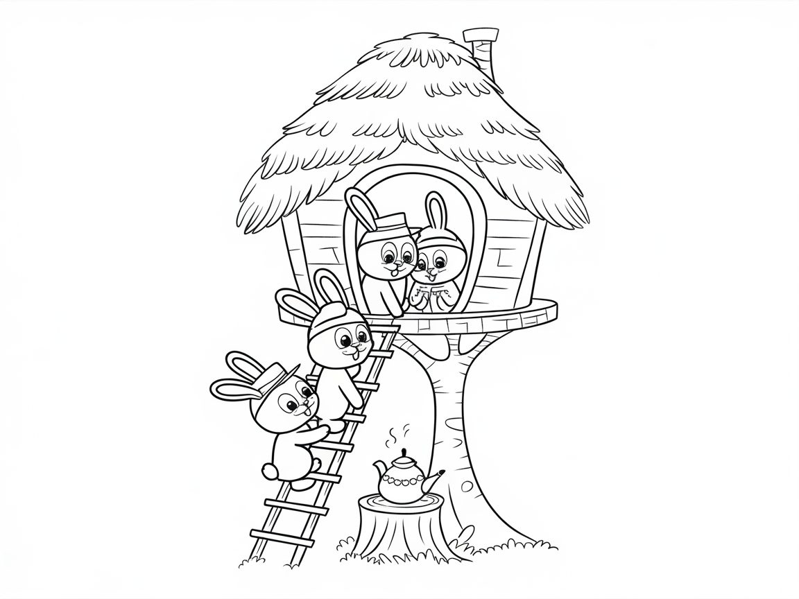 Treehouse Bunny Tea Party Adventure