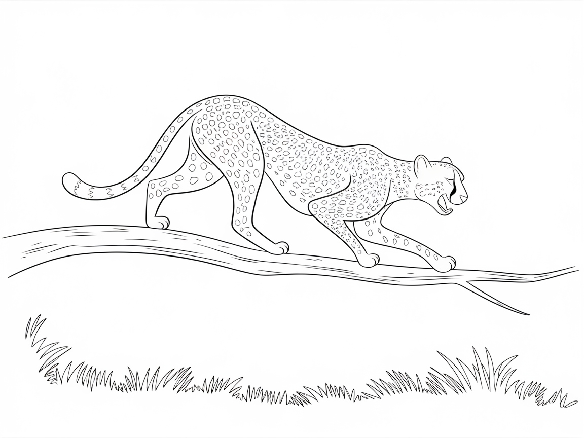 Embrace the Balance With This Cheetah on a Limb Scene