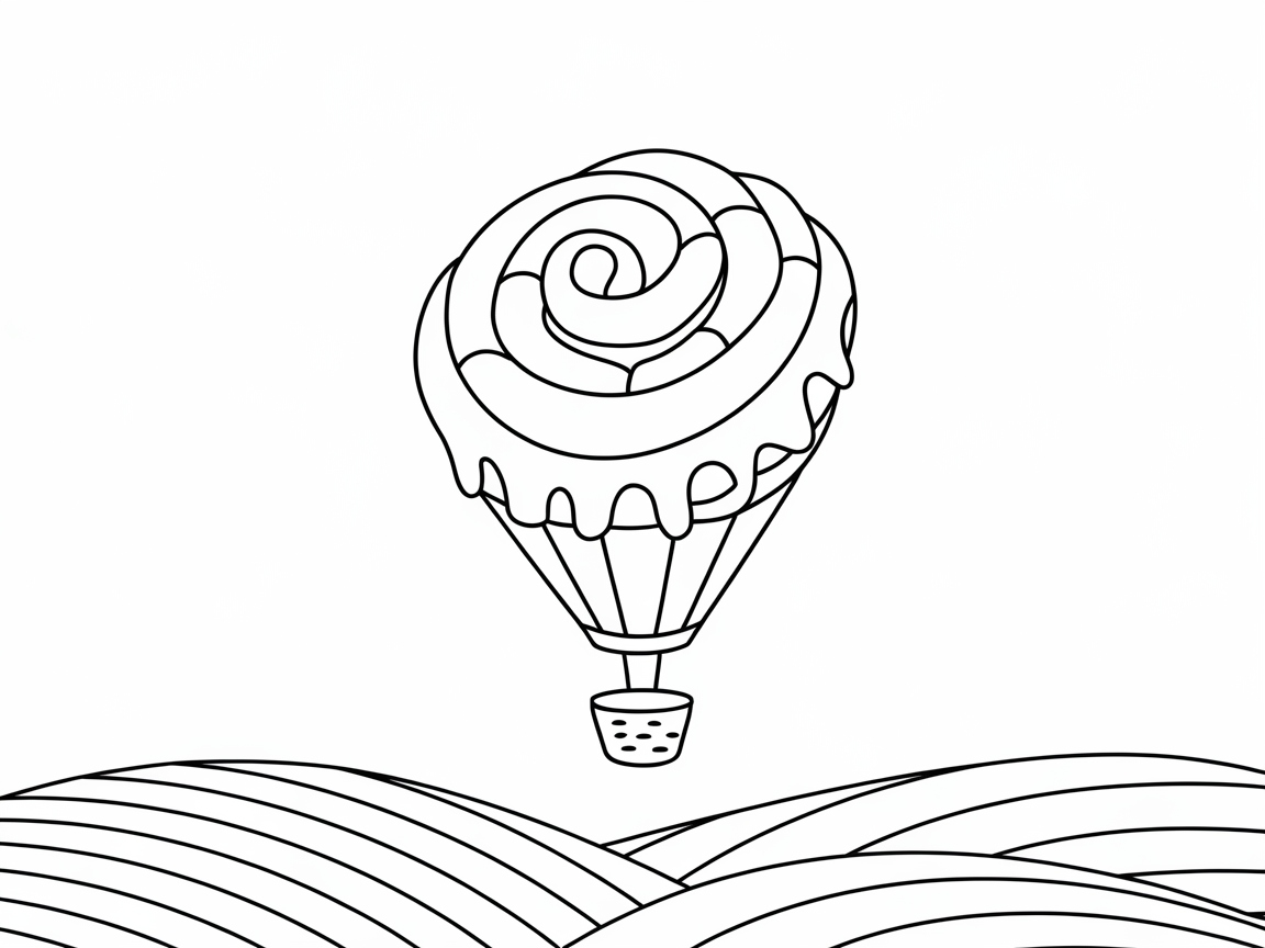 Soar Above with a Cinnamon Roll Hot Air Balloon