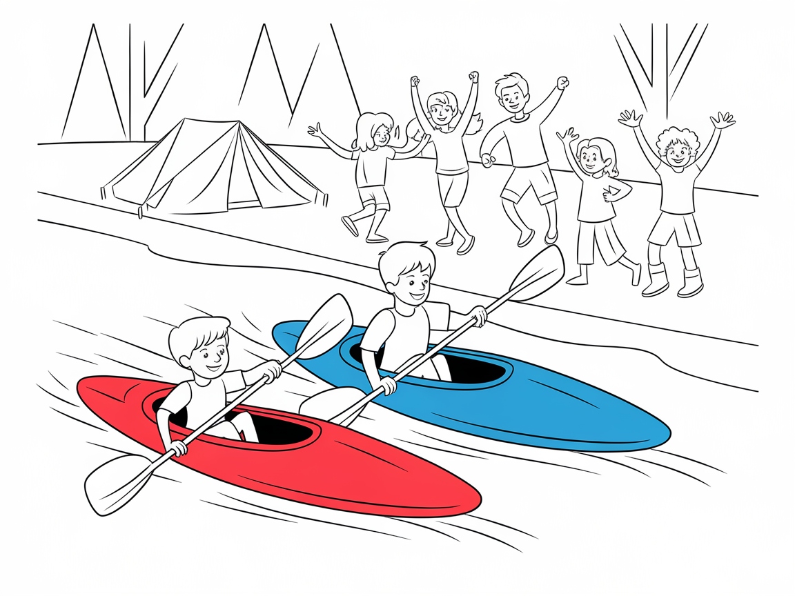 Kayaking Adventure: Kids in Action on the River