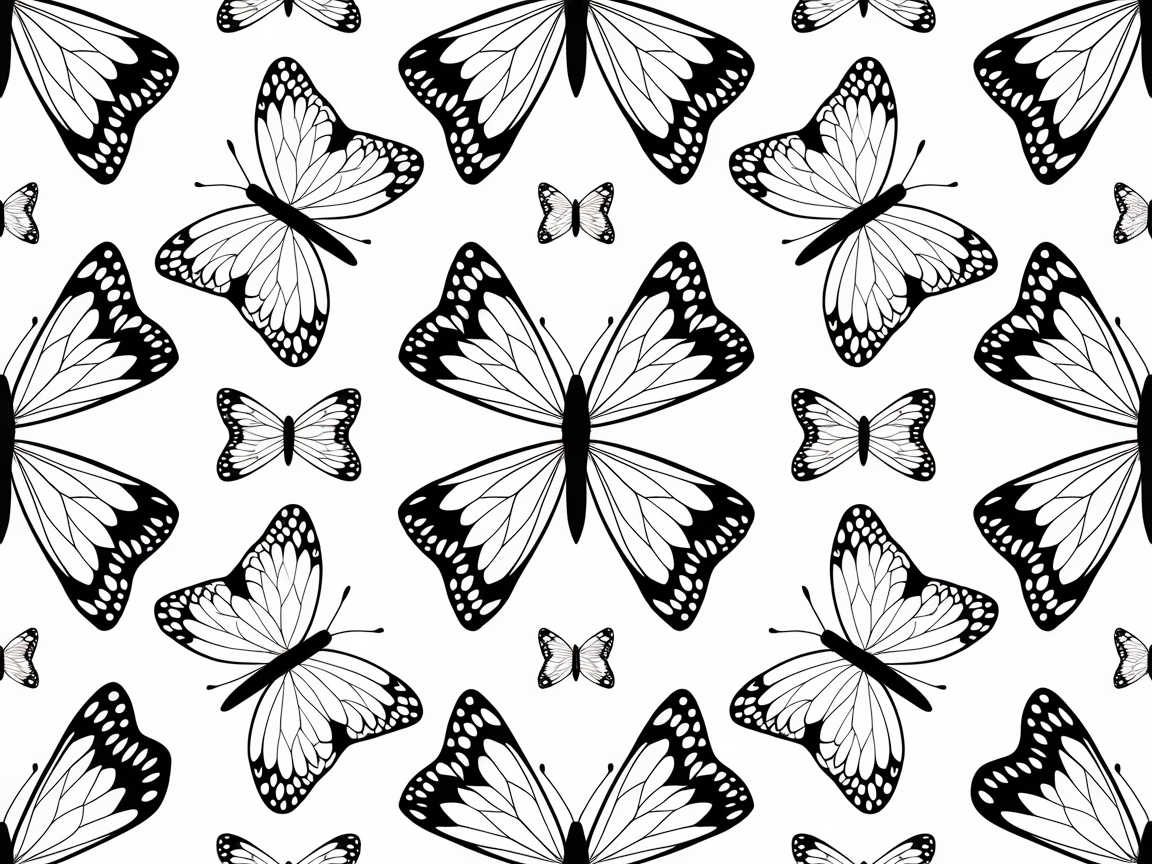 Patterned Butterfly Symphony