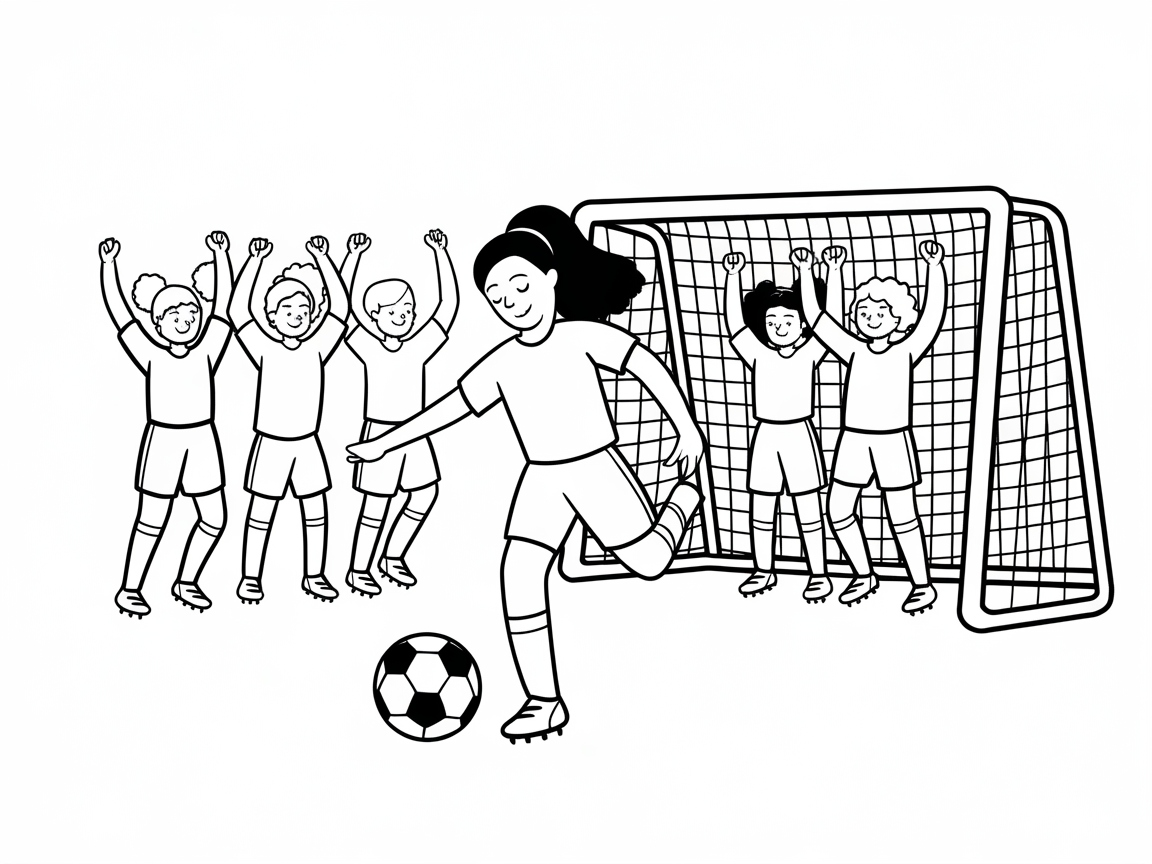 Score Big with This Soccer Star Coloring Page
