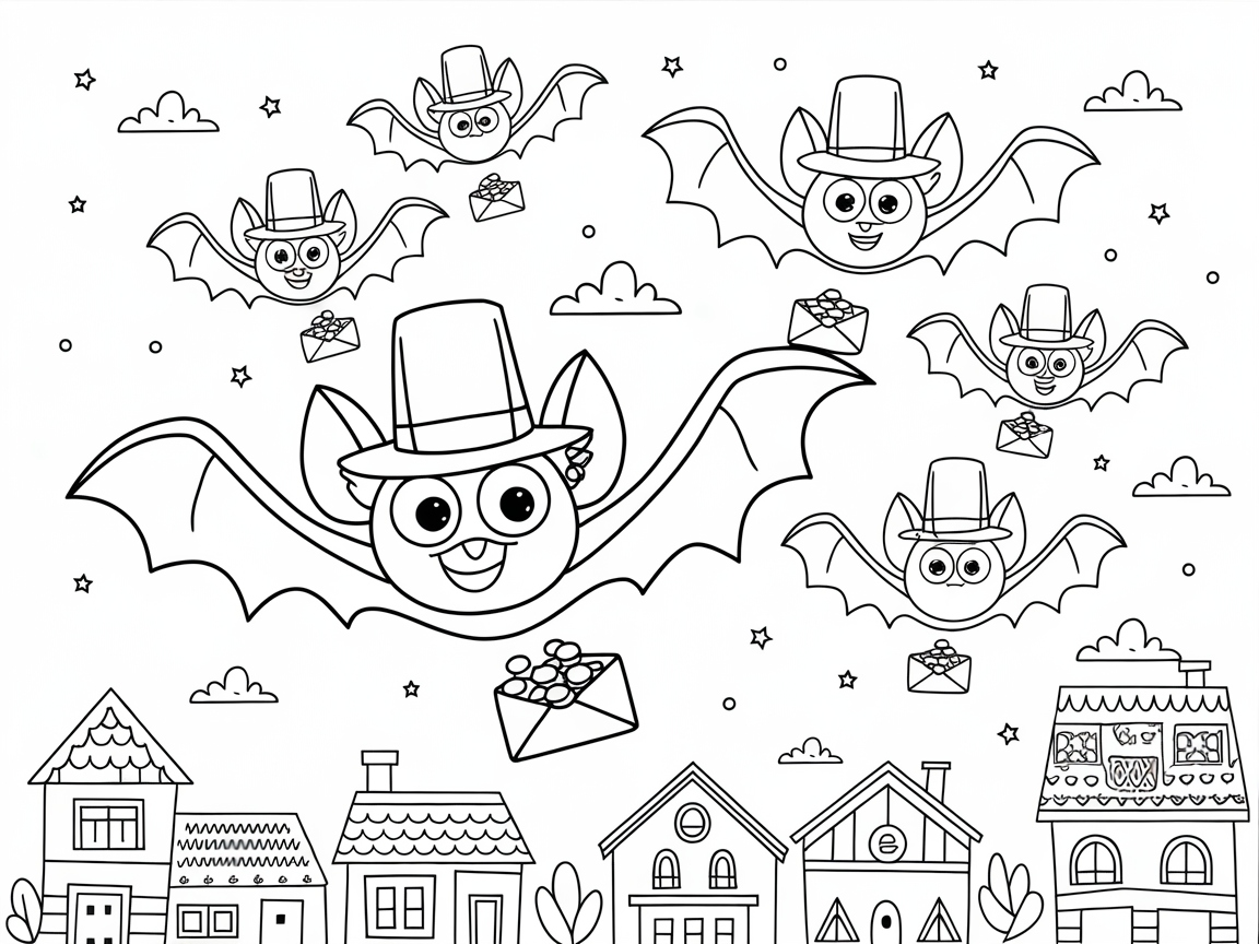 Charming Bats Spreading Halloween Cheer