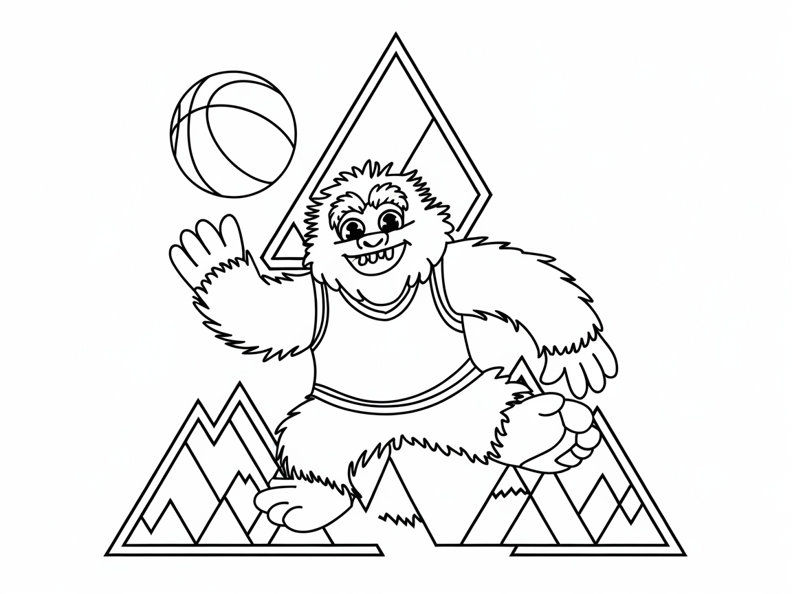Get Creative with This Playful Yeti Basketball Design