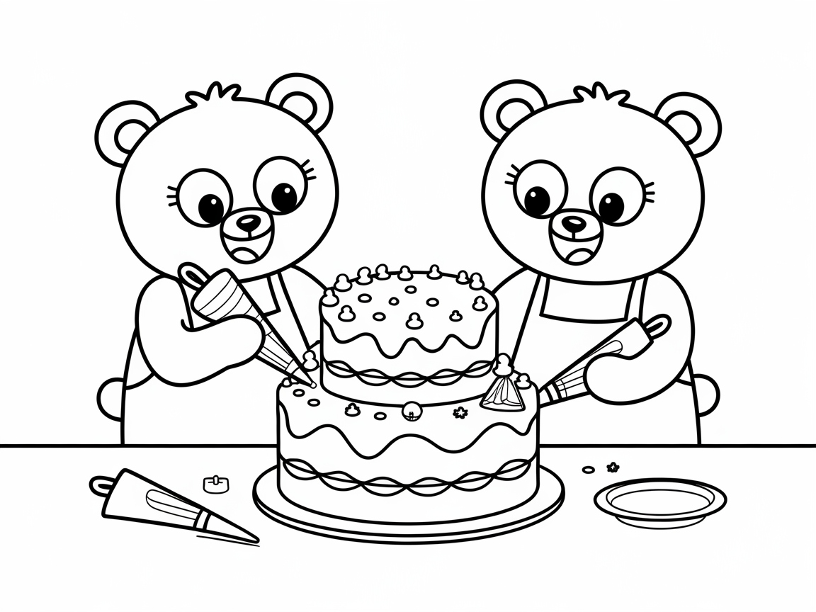 Join the Cake-Decorating Fun with These Adorable Bear Bakers