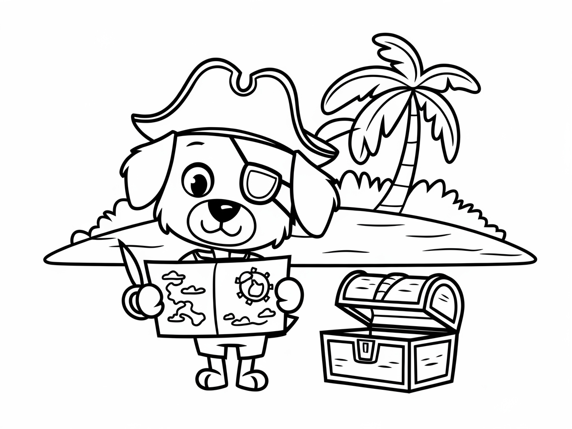 Pirate Beagle on a Treasure Hunt