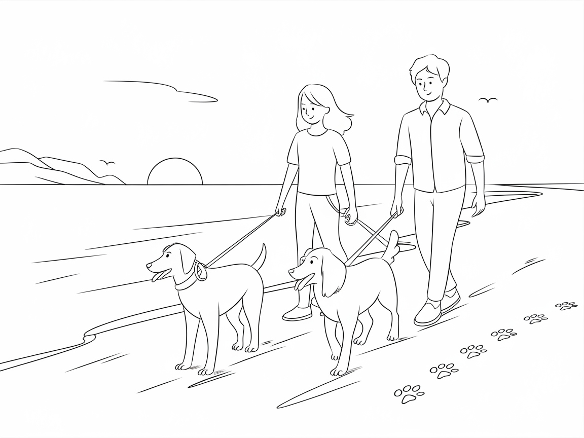 Stroll into Calm with This Beach Walk Scene